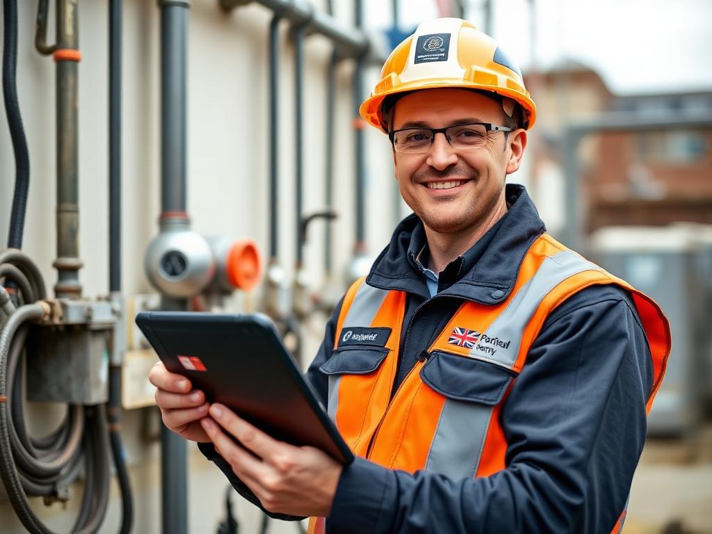 Cheap Websites London — British electrician with tablet on jobsite, Smarter Website Launch
